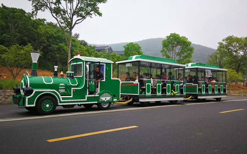 50 seat sightseeing train (turquoise green)